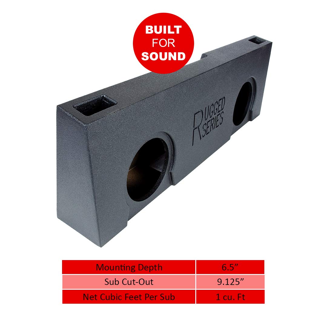 Atrend Bbox Dual 10” A181-10V Vented Subwoofer Enclosure Fits 2007-2018 Chevrolet/GMC Silverado/Sierra Crew Cab
