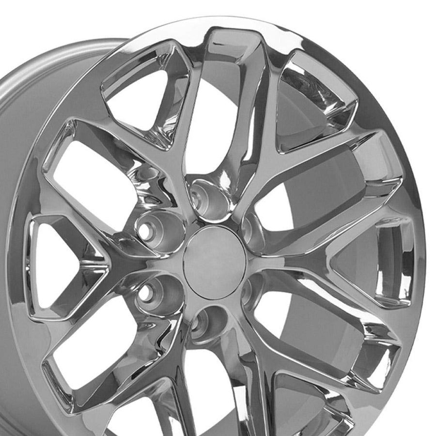 20 Inch OE Wheels CV98B Rim Fits Silverado 1500 Snowflake Style 6x139.7 20x9 Chrome - Hollander 5668 (1)