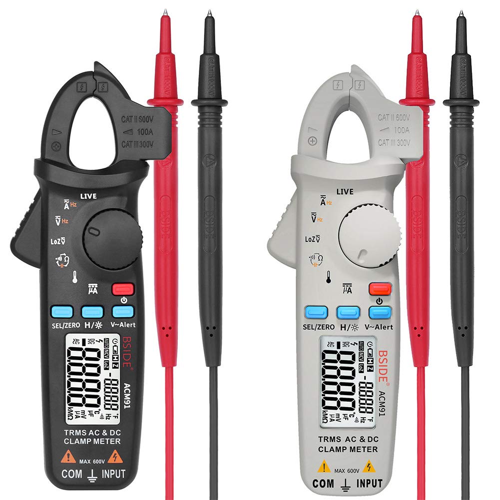 Digital Clamp Meter ACM91 AC/DC Current True RMS Auto-Ranging 6000 Counts Volt Meter Low Impedance Voltage Tester Portable Digital Multimeter