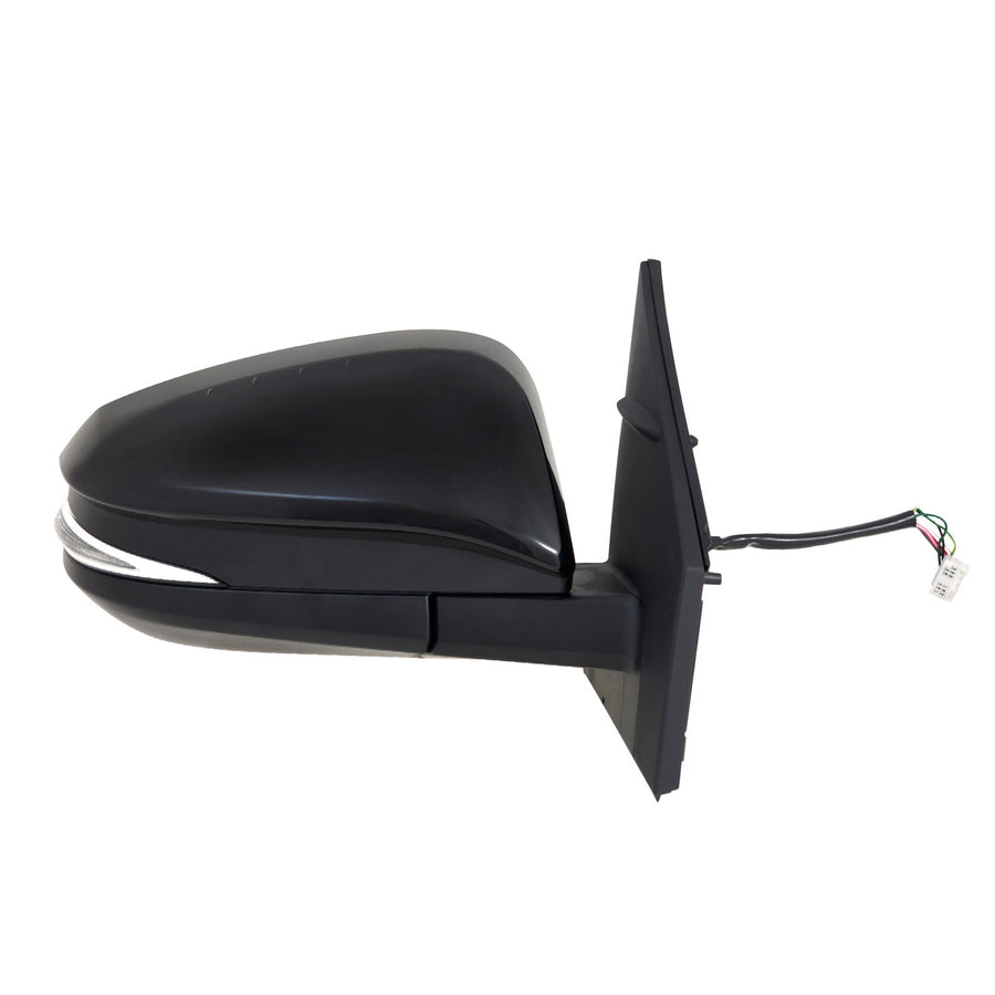 Mirror Passenger Side for Toyota RAV4, Textured Black w/PTM Cover, w/Turn Signal, w/Blind Spot Detection, Heated Power, Foldaway