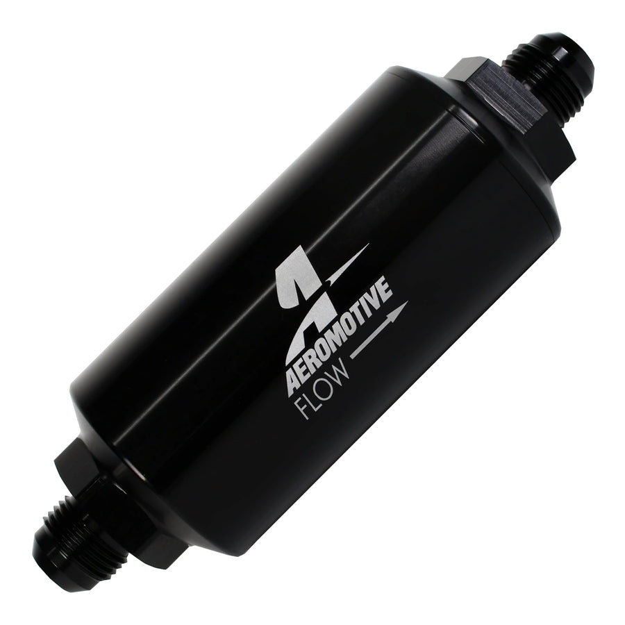 Inline Fuel Filter Element Aeromotive 12377, 10-Micron Rating, Cellulose Media, Male AN-08 Port