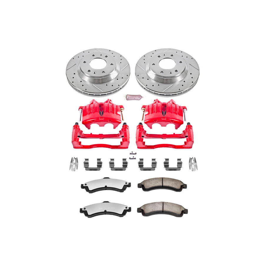 Power Stop Front KC2057-36 Z36 Truck and Tow Brake Kit with Calipers For Buick Rainier, Chevrolet Trailblazer, GMC Envoy, Isuzu Ascender, Oldsmobile Bravada [Model Specific]