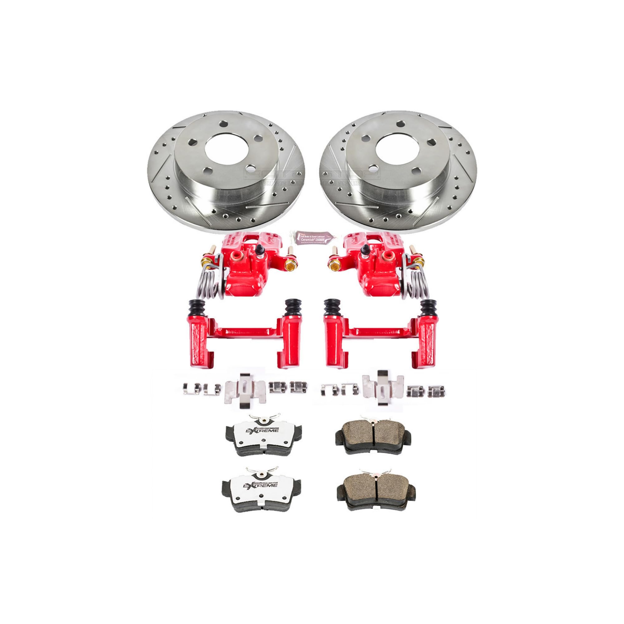 Power Stop KC1303-26 Z26 Street Warrior Rear Brake Kit For Ford Mustang 1994-2004 [Model Specific]