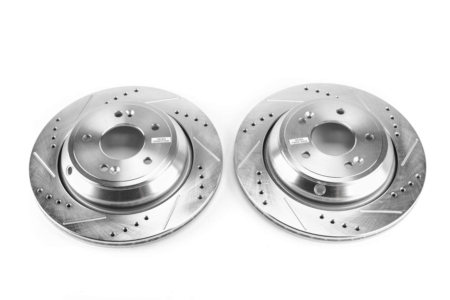 Power Stop JBR1534XPR Rear Drilled and Slotted Brake Rotor Pair For Hyundai Equus 2011-2016, Kia K900 2015-2017 [Model Specific]