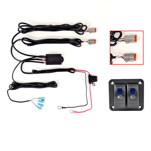 Xk Glow 2 Output Wire Strobe Combo 2 Switch Rocker Panel XK064-WIRE-2OP