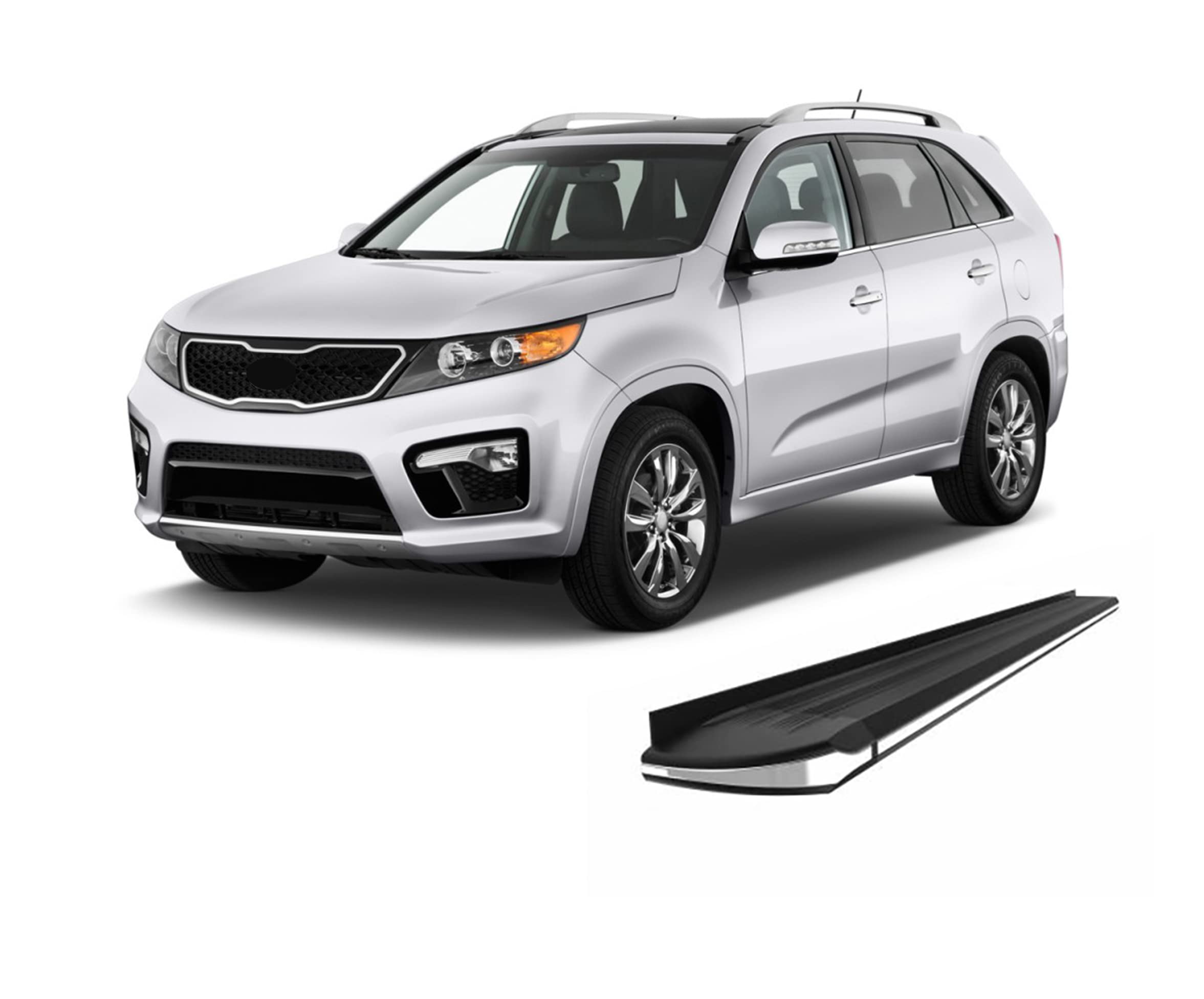 EXCEED Black Horse Running Boards Compatible with 2011-2013 Kia Sorento-EX-KISO