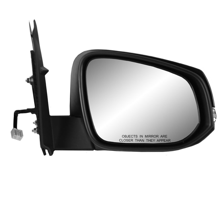 Mirror Passenger Side for Toyota Tacoma, Textured Black w/PTM Cover, w/Turn Signal, Foldaway, w/o Puddle lamp, w/o spot Mirror, w/o Blind spot Detection System, Heated Power