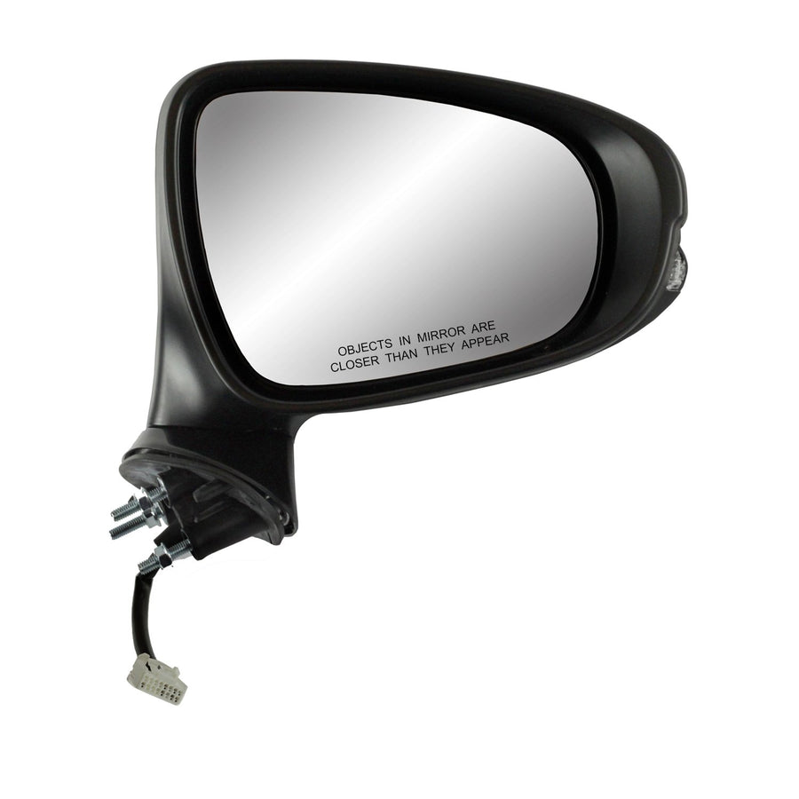 Fit System - 70711T Mirror Passenger Side for Lexus IS250 Sedan, IS200t/ IS300 Sedan, IS350 Sedan, Black w/PTM Cover, w/Turn Signal, Puddle lamp, Foldaway, w/o auto dimming, Heated Power