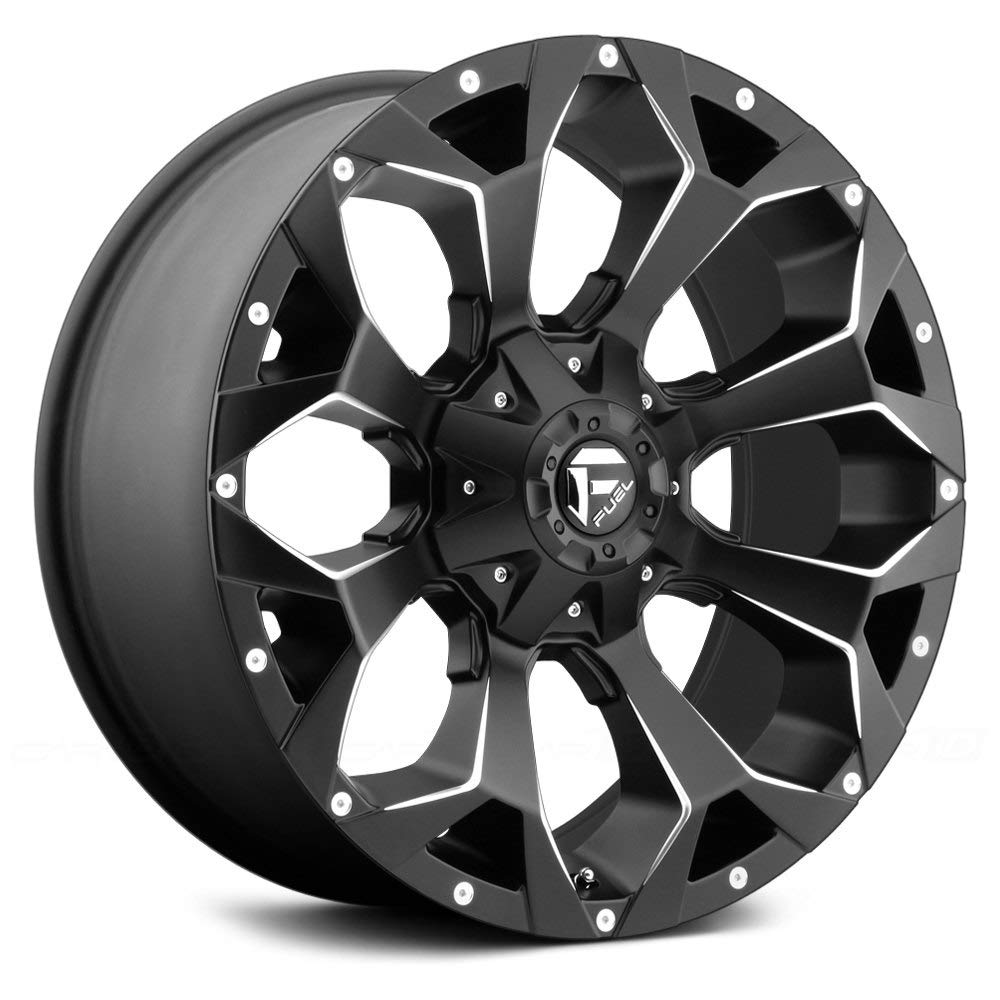 Assault FUEL Black Milled Wheel tpms (20 x 9. inches /8 x 180 mm, 20 mm Offset)
