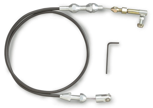 36" Black Housing Lokar (TCP-1000TPVU) Throttle Cable Kit with Polished End for GM Vortec Engine