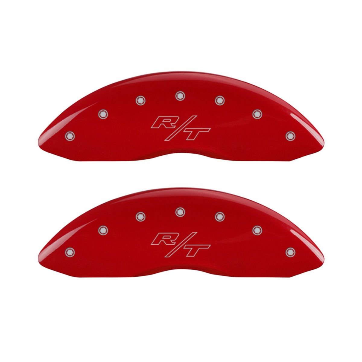 MGP Caliper Covers Vintage Style & RT Red 12181SRTRRD - Engraved Front & Rear44; Set of 4
