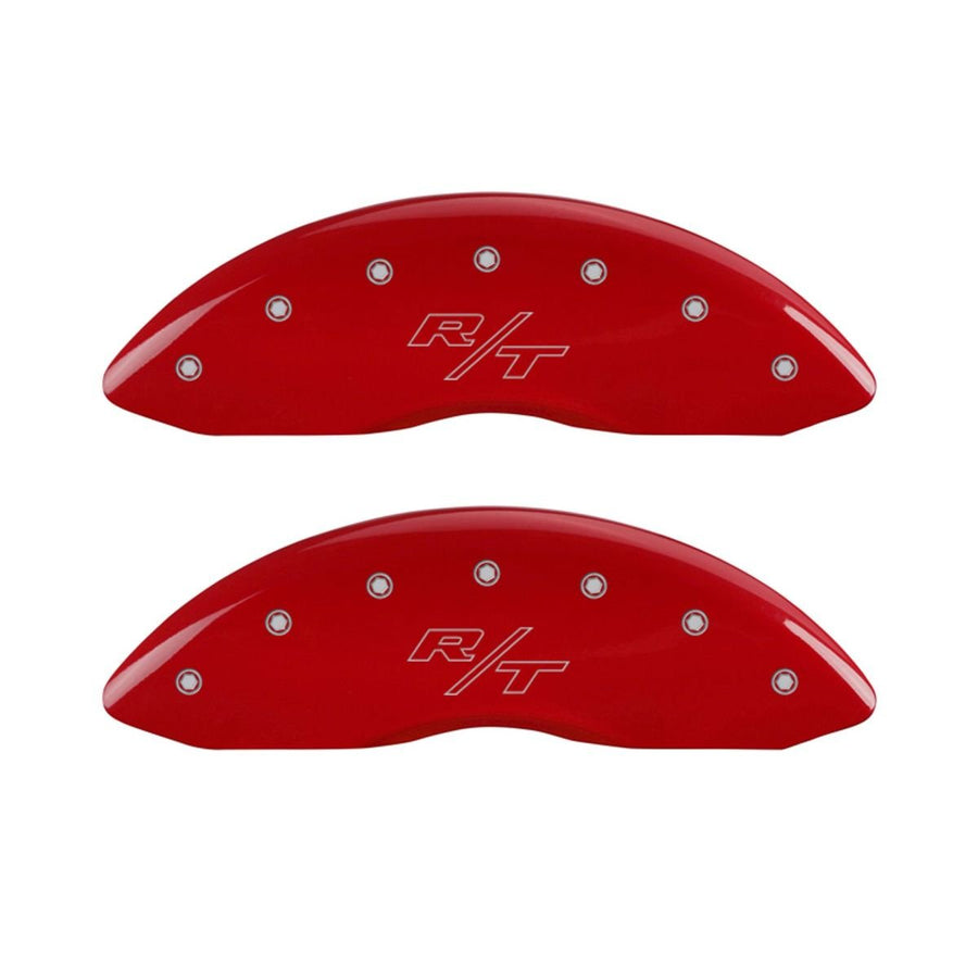 MGP Caliper Covers Vintage Style & RT Red 12181SRTRRD - Engraved Front & Rear44; Set of 4