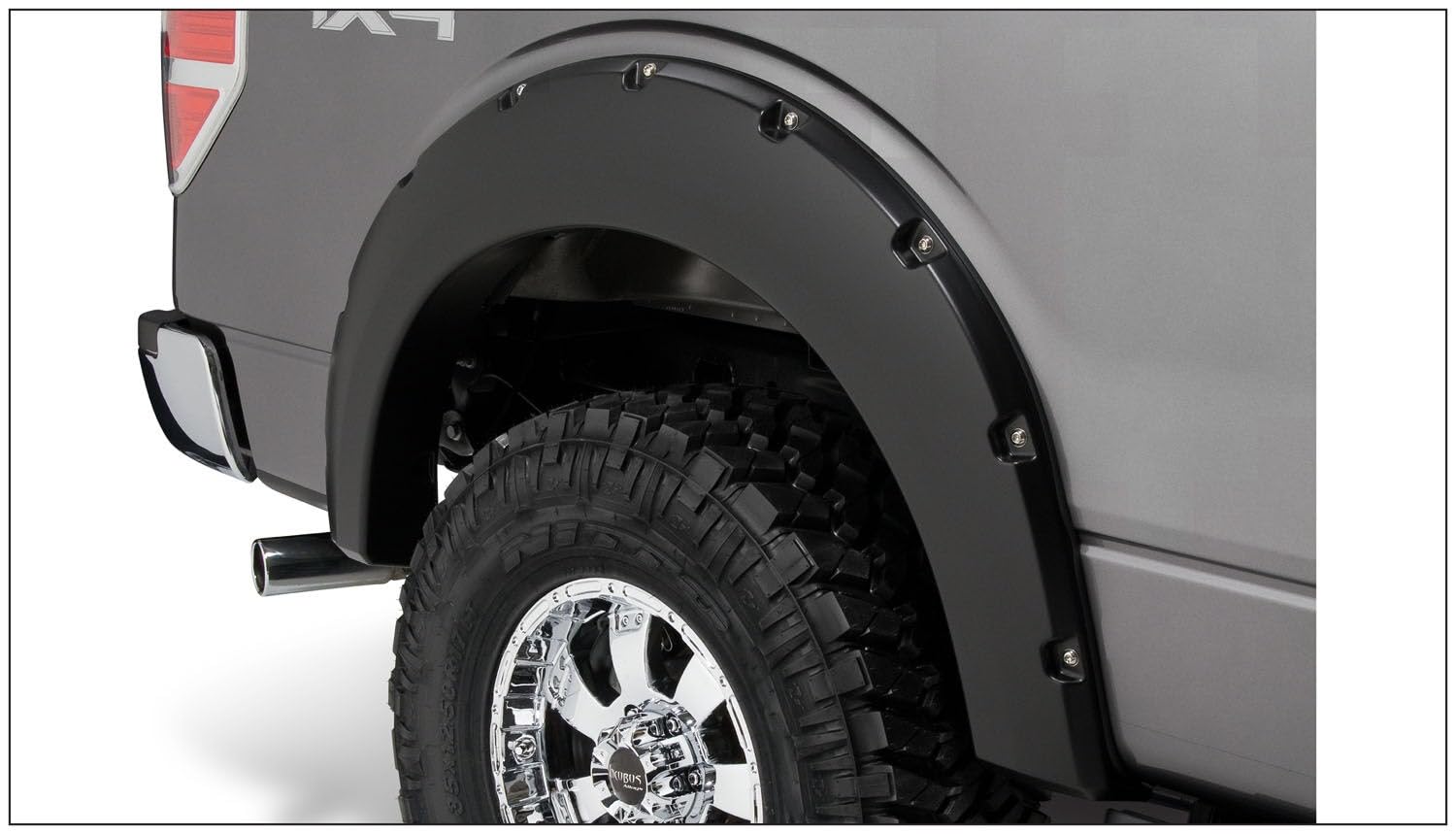 Fender Flares Husky Liners Pocket Style | Fits 2009-2014 Ford F-150, Excludes SVT Raptor Model | Front & Rear, 4-pc Black - 2802929