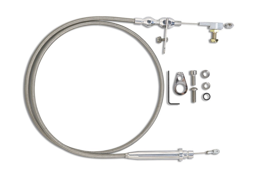 Hi-Tech Lokar KDP-2350HT Polished Kickdown Cable for GM 350 Transmission