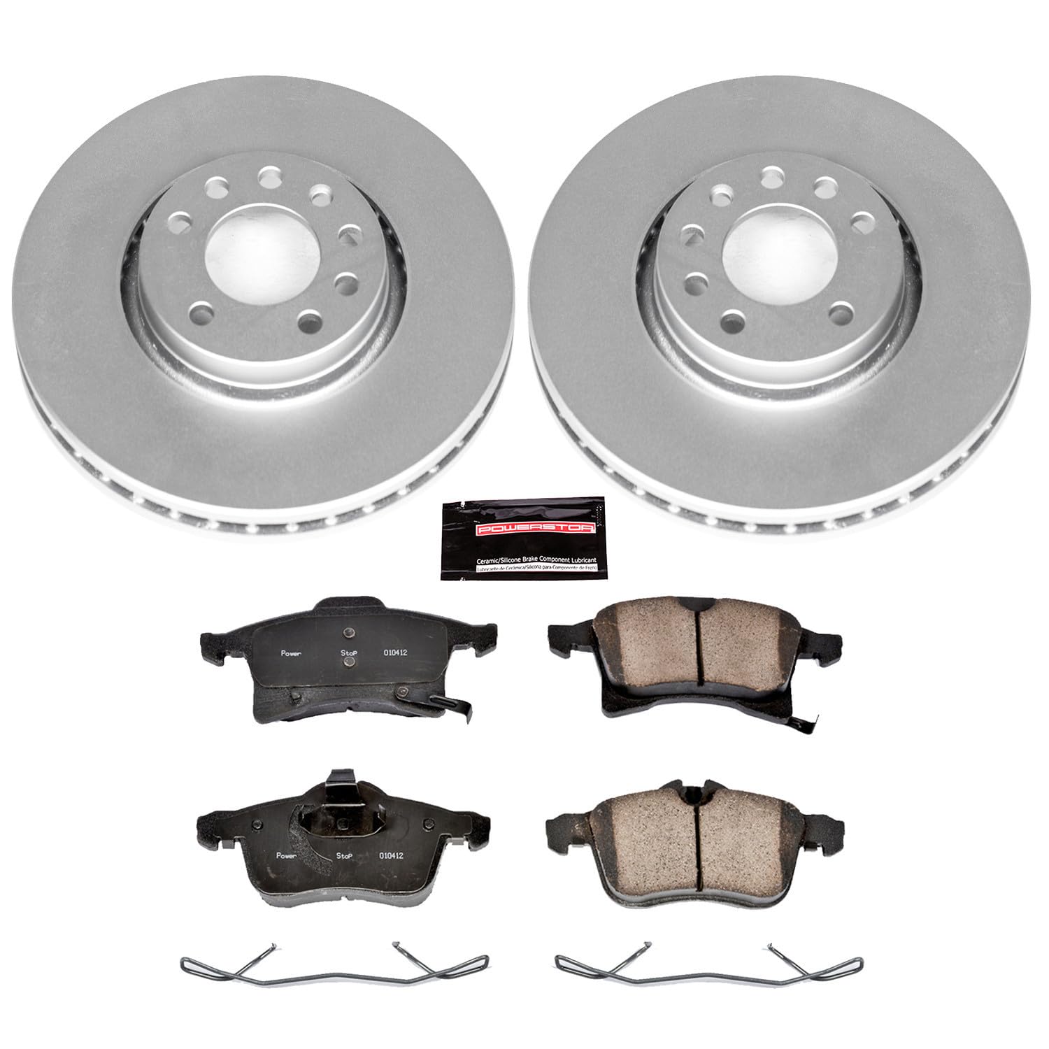 Power Stop CRK4738 Geomet Coated Front Brake Kit For Saturn Astra 2008 [Model Specific]
