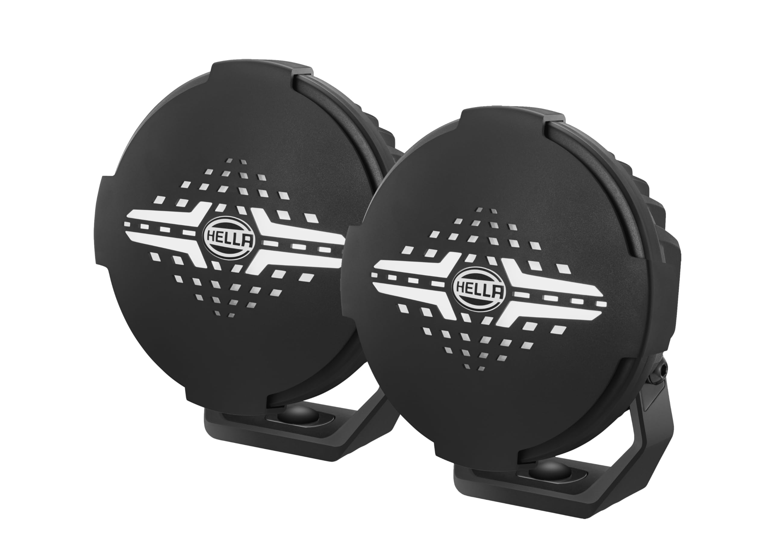 Hella 6-Inch Round Blade LED Off-Road Auxiliary Light Kit – 8,500 Lumens, 2 Lights & Covers for Cars, Trucks, SUVs & ATVs (358228801) | 2-Pack