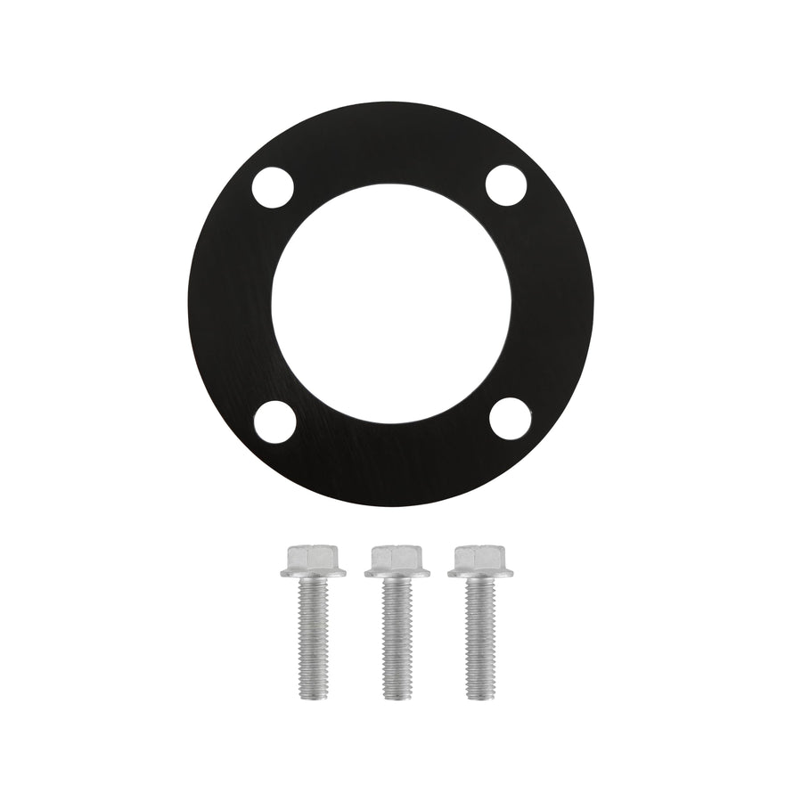 Holley Crankshaft Pulley Adapter 97-446 - 3.875-Inch Damper - 4-Bolt - Black