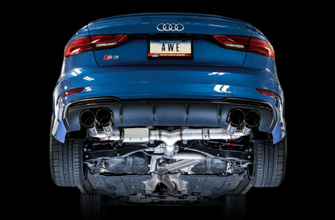 AWE Tuning 8V Audi S3 SwitchPath Exhaust w/Diamond Black Tips 102mm - 3025-43072