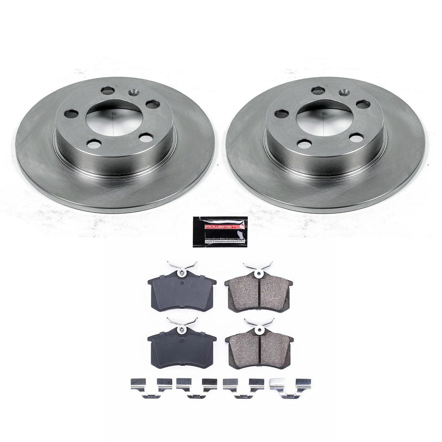 POWERSTOP Autospecialty KOE847 Rear Replacement Brake Kit-OE Brake Rotors & Ceramic Brake Pads