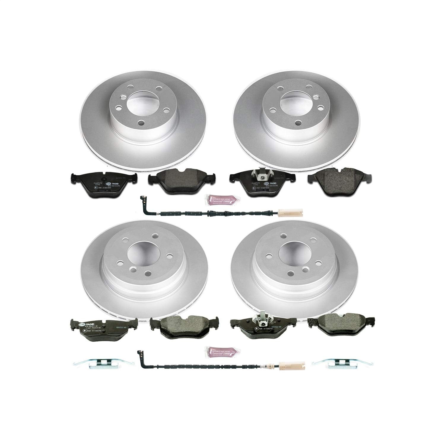 Power Stop ESK4104 Euro-Stop Front & Rear Brake Kit For BMW 328i 2008-2010, BMW 328i xDrive 2009, BMW 328xi 2008 [Model Specific]