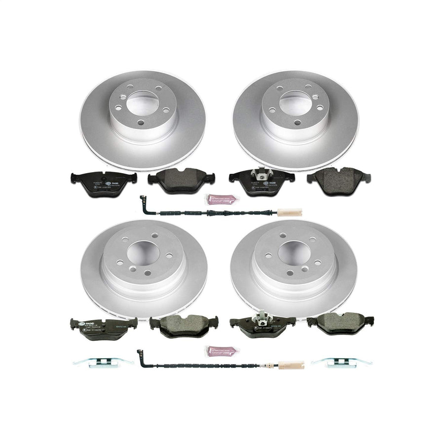 Power Stop ESK4104 Euro-Stop Front & Rear Brake Kit For BMW 328i 2008-2010, BMW 328i xDrive 2009, BMW 328xi 2008 [Model Specific]
