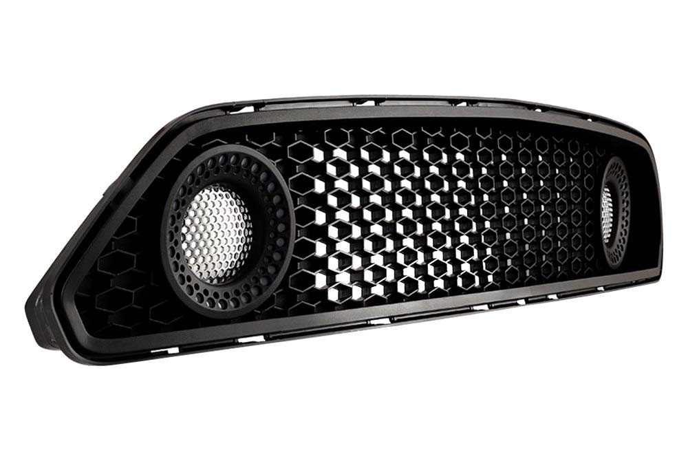 Compatible with Winjet Renegade Series [2015 2016 2017 Ford Mustang S550] Halo Ring DRL Upper Grille