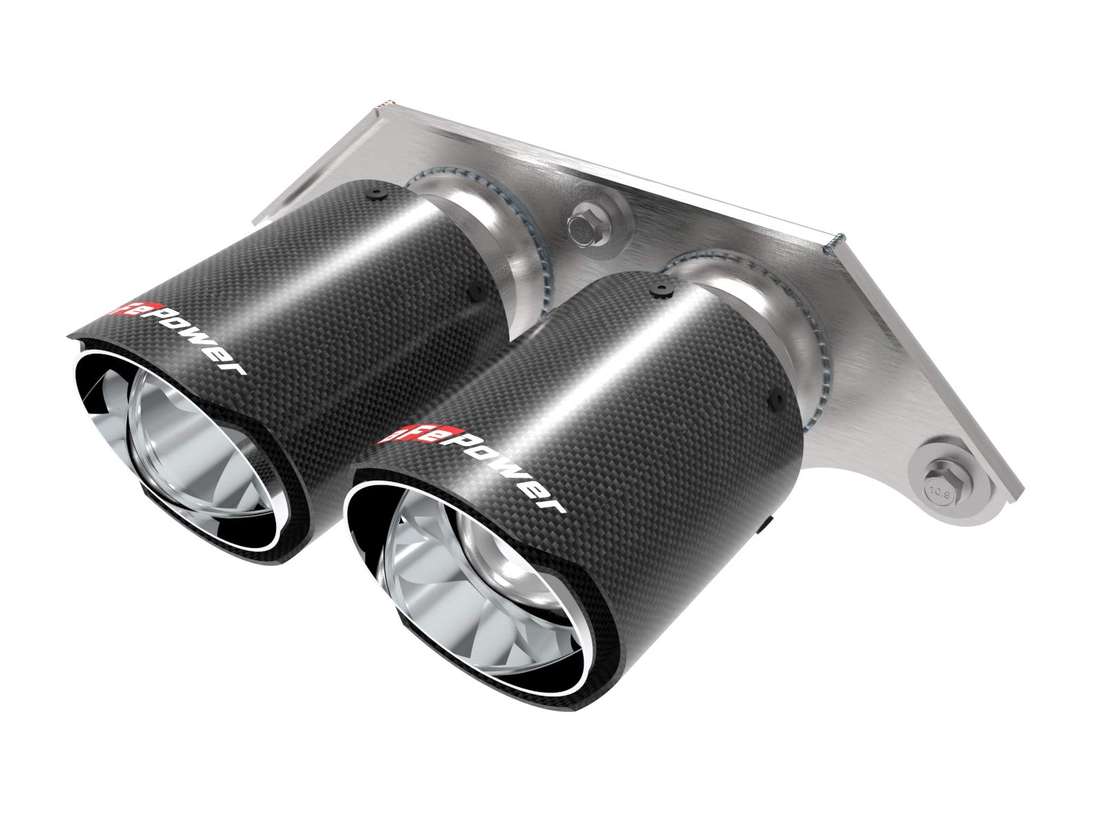 aFe Power MACH Force-Xp 49C36435-C OE Replacement Exhaust Tips for 2014-2019 Porsche 911 GT3, 4", Carbon Fiber