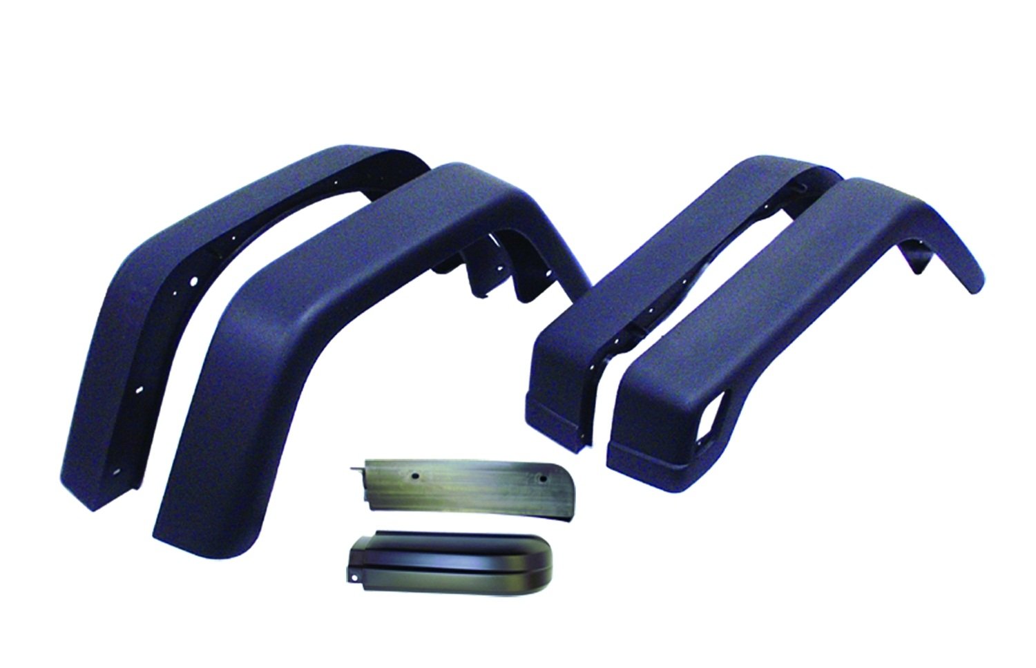 Fender Flare Kit Crown Automotive 55254918K7-6 6-Piece 7 Inch Wide Without Hardware FLAT BLACK For 1997-06 Jeep Wrangler TJ