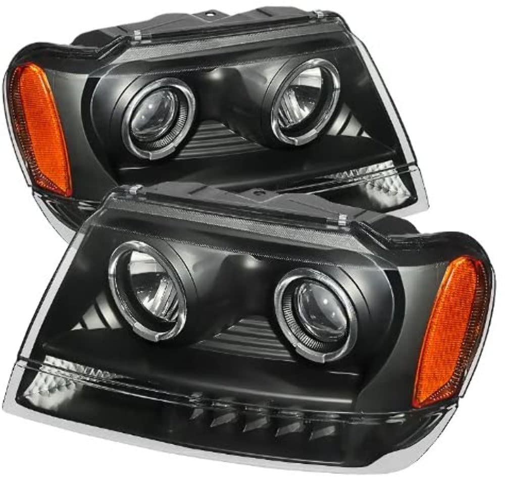 5077028 xTune Auto LED Halo Projector Headlights Black/Clear