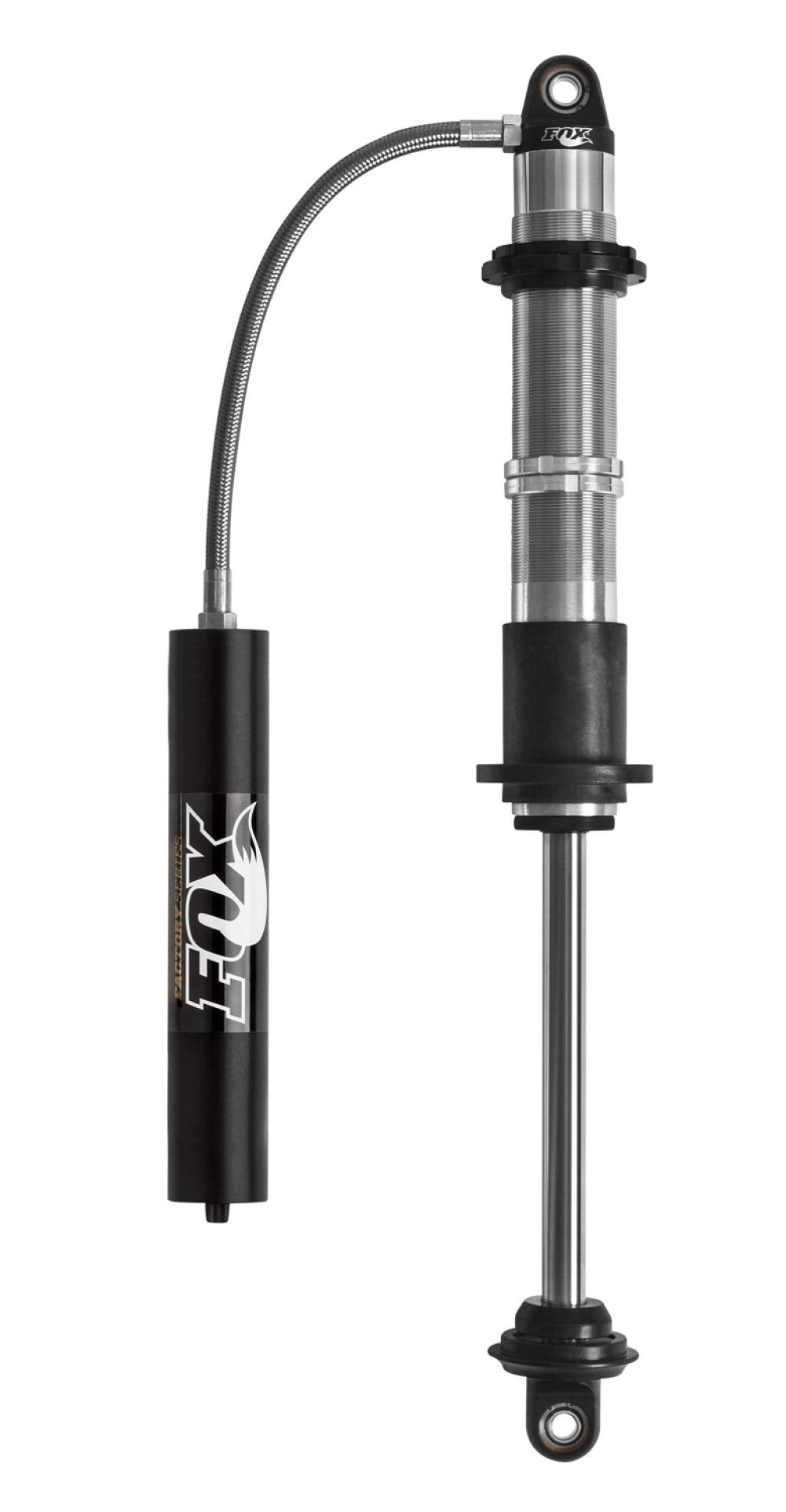 Fox 2.0 Factory Series Coilover Remote Reservoir Shock Fox 980-02-006; Normal Valving; 2.0 X 6.5; 5/8 in. Shaft; Black/Zinc; Extended 19.35 in.; Collapsed 12.85 in.; Stroke 6.5 in.