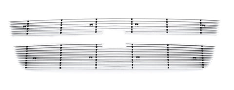 Billet Grille Compatible with Chevrolet Silverado (2006-2007), Polished, 2 Pc, Overlay - PN #21106