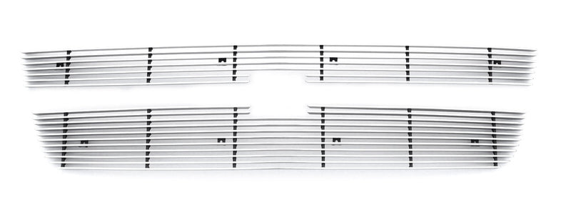 Billet Grille Compatible with Chevrolet Silverado (2006-2007), Polished, 2 Pc, Overlay - PN #21106