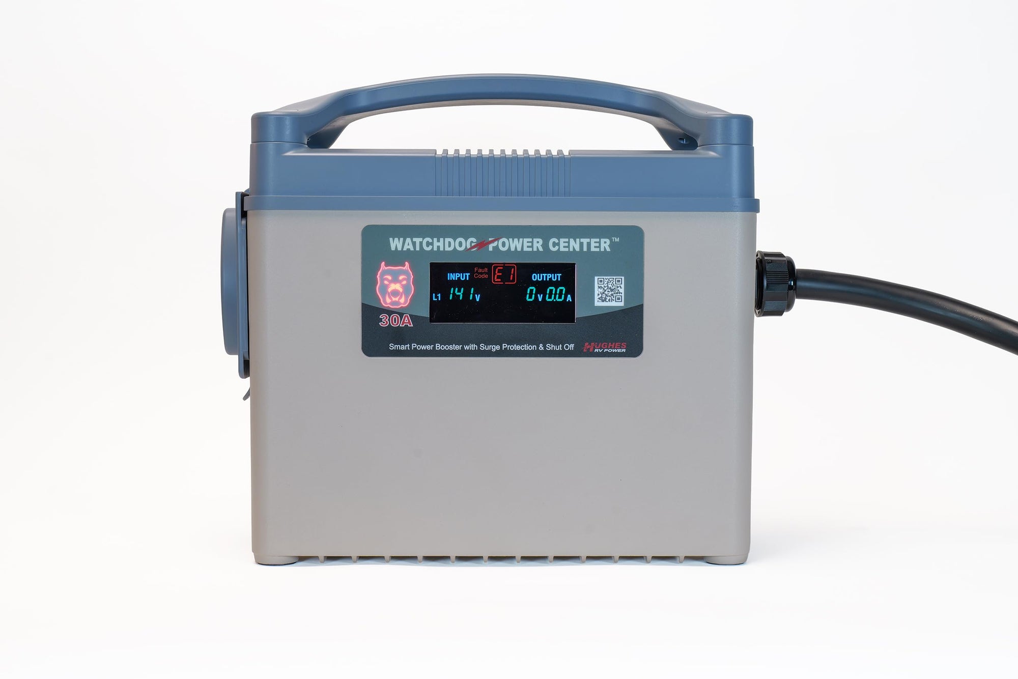 Watchdog Power Center WPC30A, Power Watchdog - Voltage Booster & Surge Protector with EPO Shut Off, Bluetooth & WiFi, and LCD Display - 30 Amp