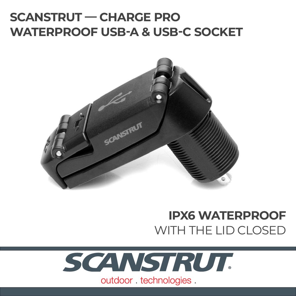 Scanstrut ROKK Charge Pro SC-USB-03. Fast Charge USB-A & USB-C Socket