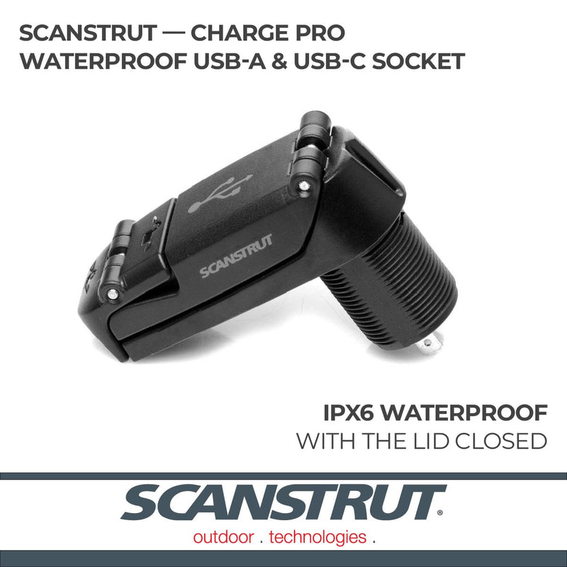 Scanstrut ROKK Charge Pro SC-USB-03. Fast Charge USB-A & USB-C Socket