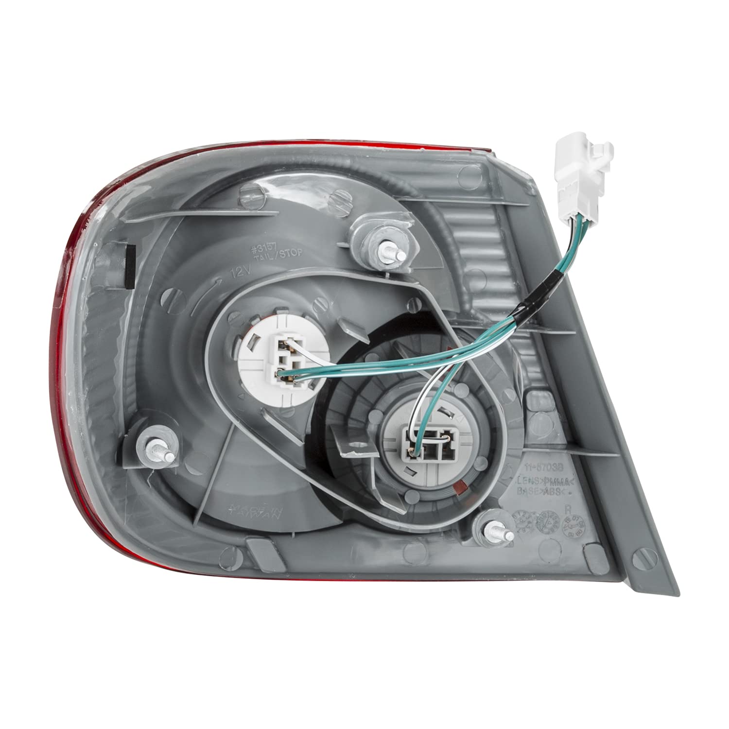 Right TYC Tail Light Assembly Compatible with 2005-2008 Toyota Corolla