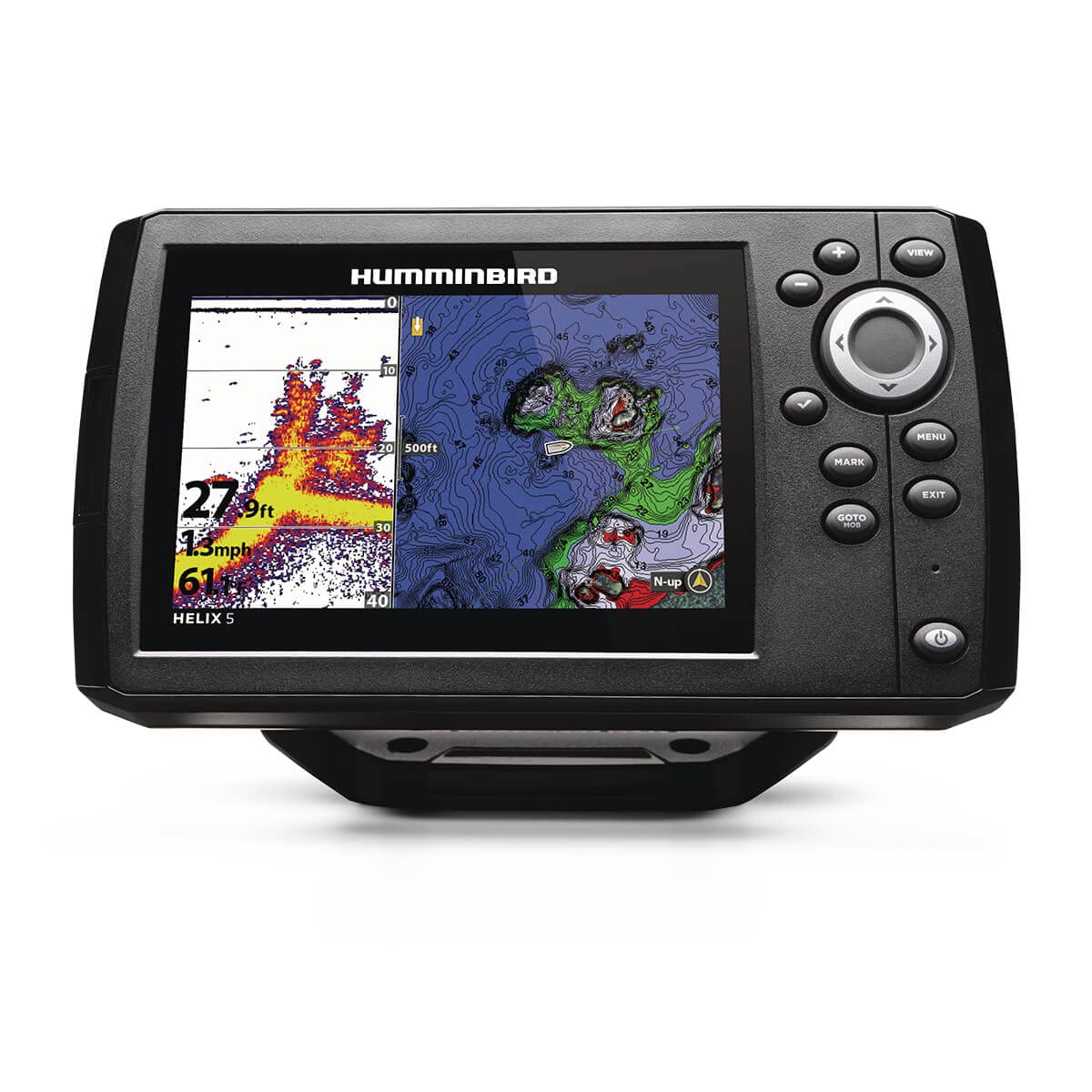 Humminbird Helix 5 GPS Fish Finder with Transducer, Portable Carrying Case & Dual Spectrum Chirp Sonar