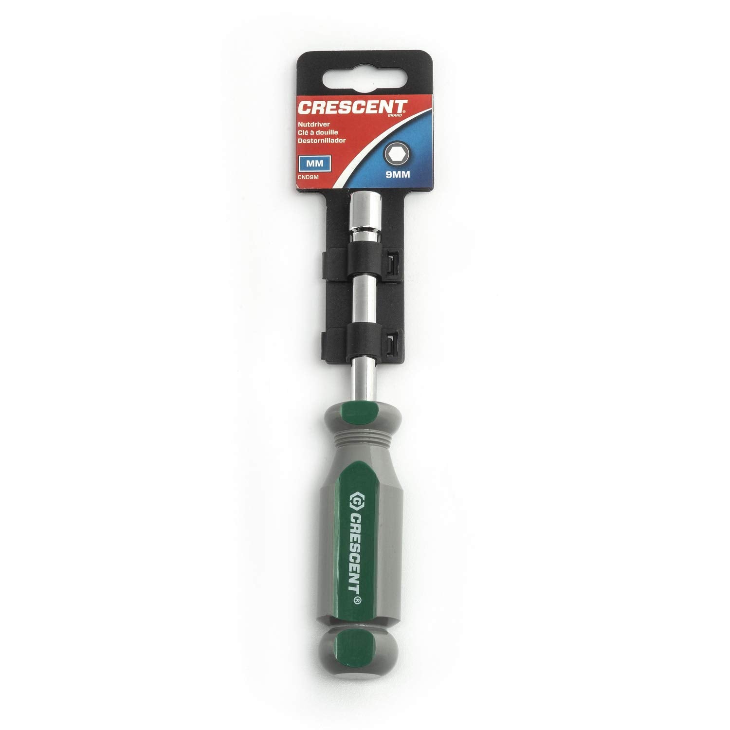 9mm Crescent Solid Shaft Tri-Lobe Acetate Nutdriver 3" - CND9M