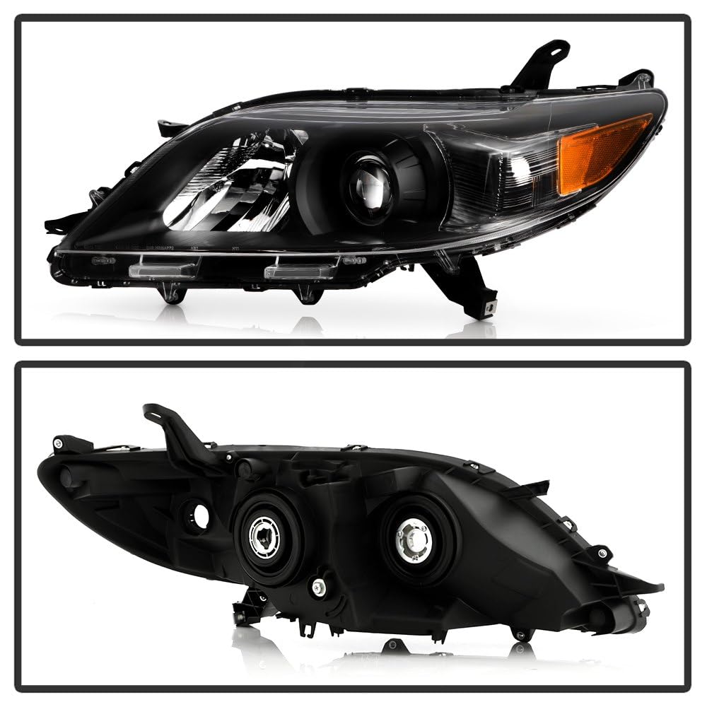 Toyota Sienna 2011-2016 Spyder (OE) Halogen SE Model only (Don‘t fit HID & LED Daytime Running Light Models) OEM Style Headlights -Black