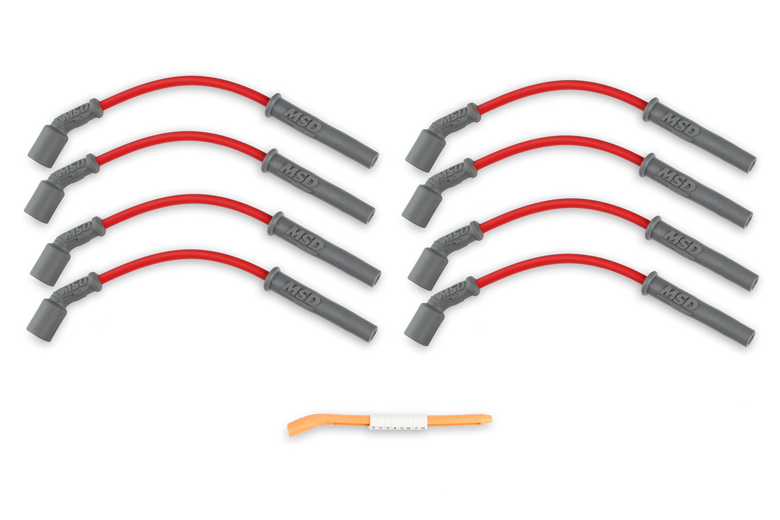 Super Conductor MSD 32829 Spark Plug Wire Set, Red