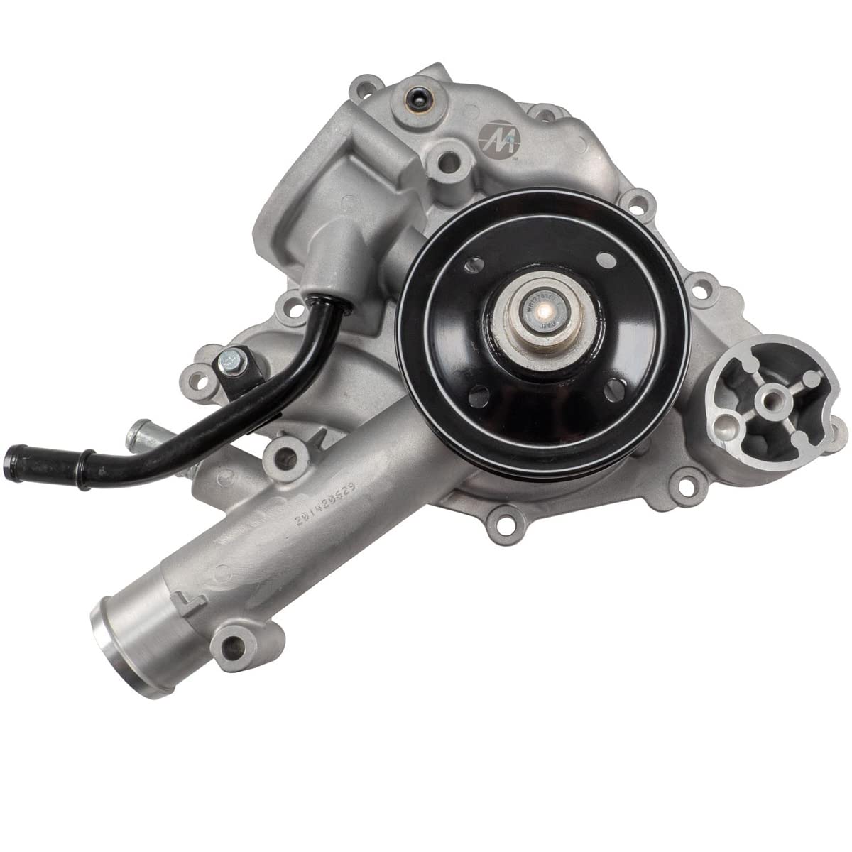 Melling Water Pump, Black Pulley, Mechanical, 4.59 in Hub Height, Aluminum, Natural