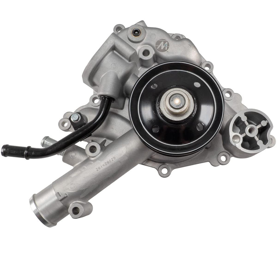 Melling Water Pump, Black Pulley, Mechanical, 4.59 in Hub Height, Aluminum, Natural