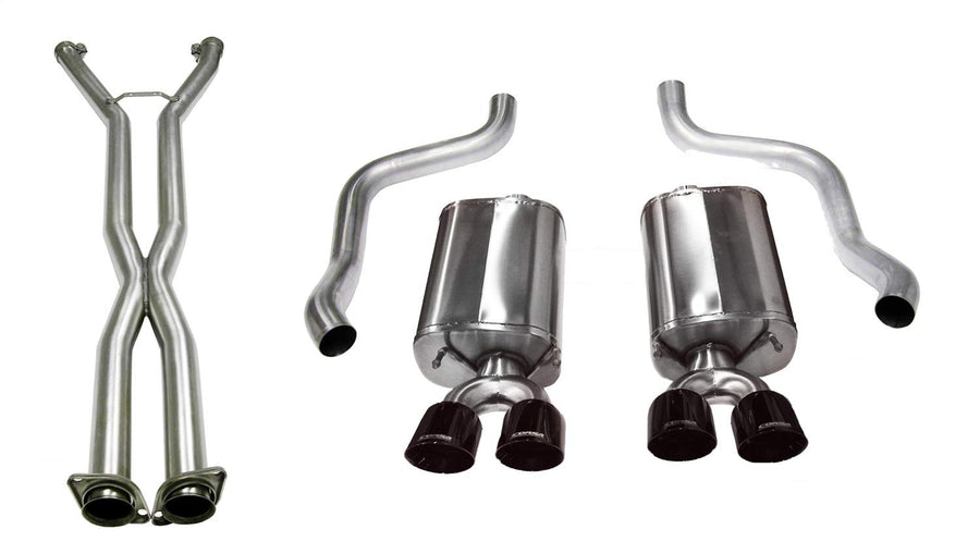Cat-Back 2.5 IN Twin 3.5 IN Tips (14108CB) Sport Sound Level | 2009-2013 Corvette C6 Black PVD