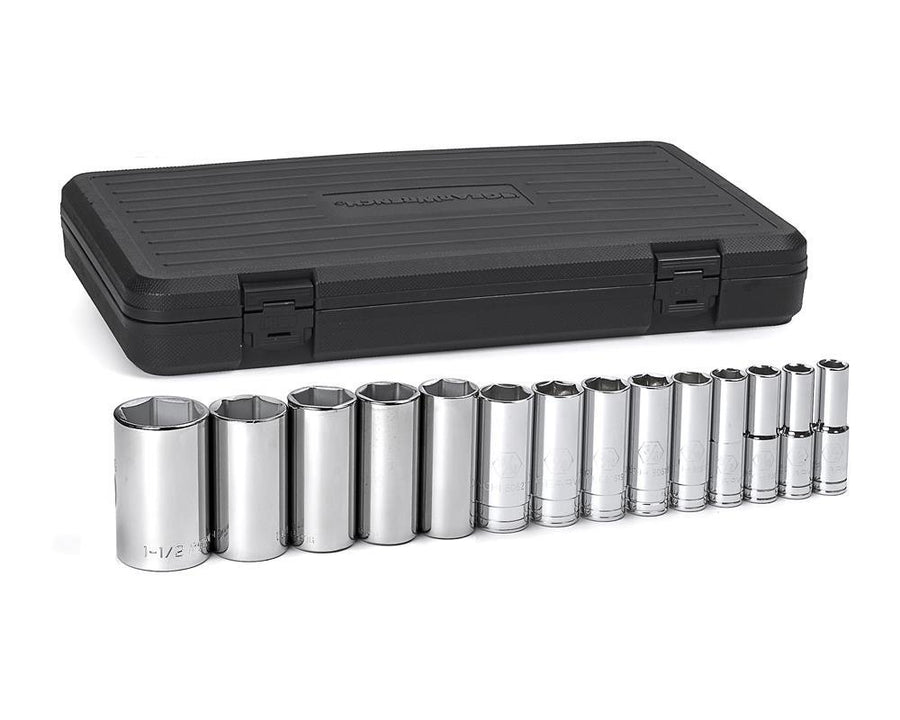 1/2" DR 14 PC SAE DEEP 6 PT SOCKET SET