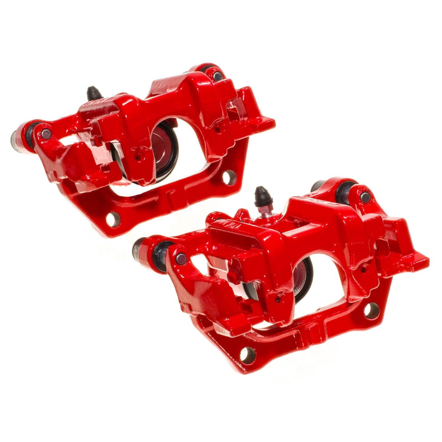 Power Stop S15156 Rear Pair of High-Temp Red Powder Coated Calipers