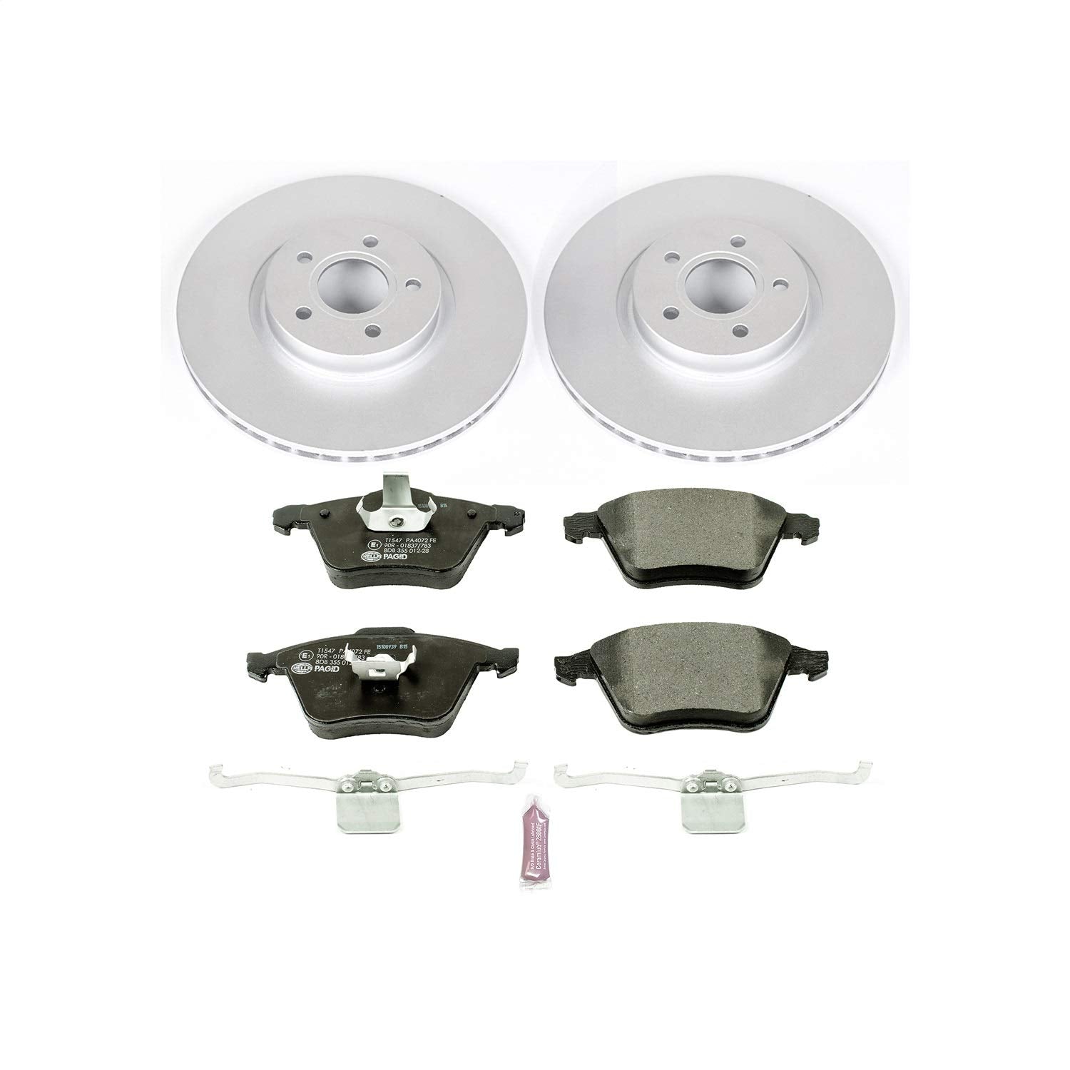 Power Stop ESK5430 Euro-Stop Front Brake Kit For Volvo C70 2006-2013, Volvo S40 2004-2011, Volvo V50 2005-2011 [Model Specific]