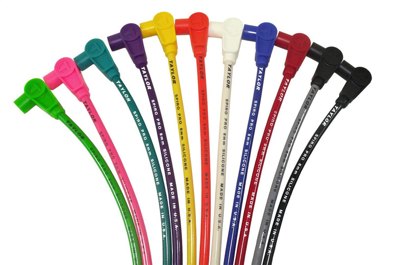 8mm Taylor Cable Spiro-Pro blue 8in custom MC 135 10638
