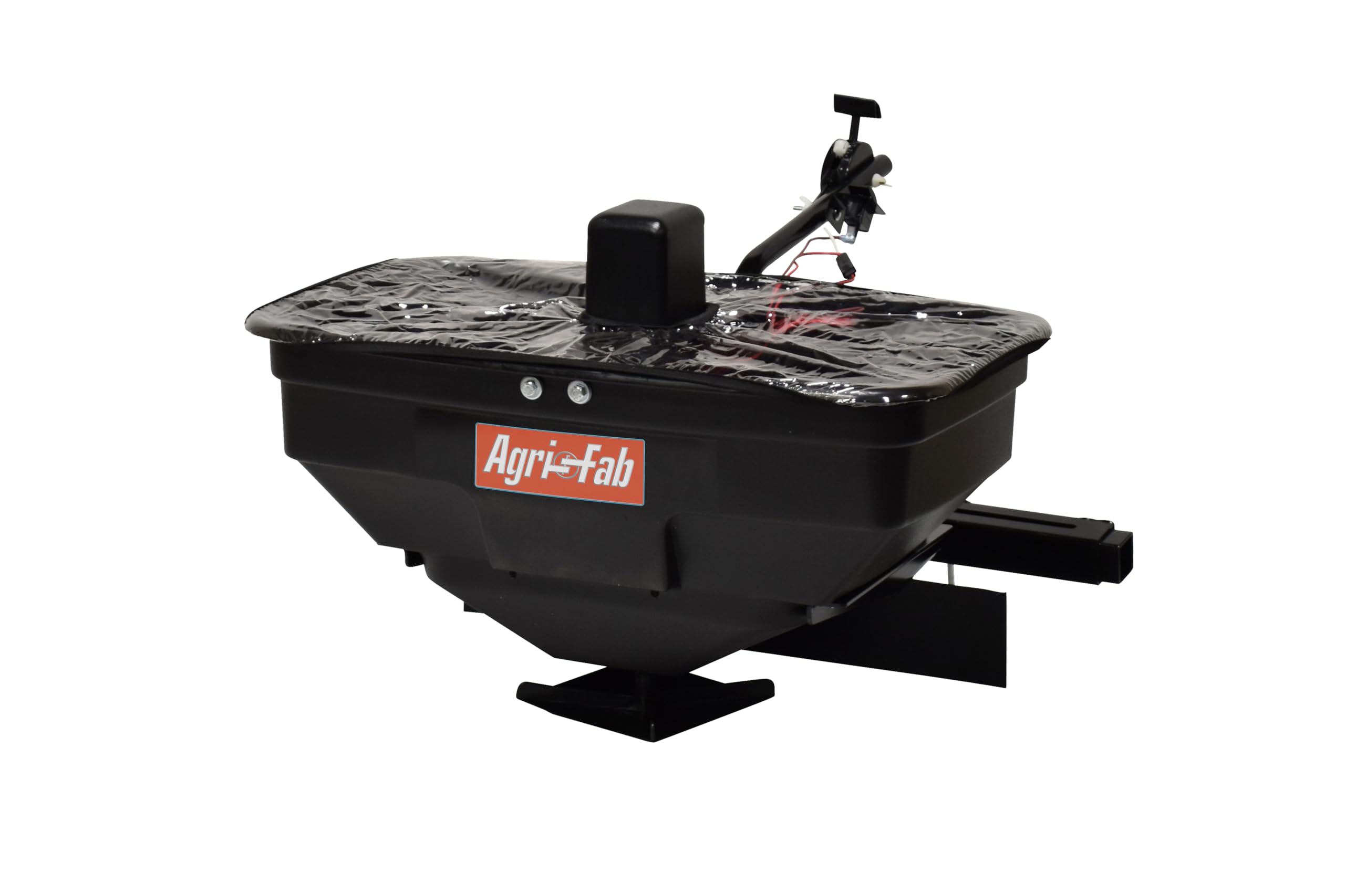 Agri-Fab Zero Turn Mower 45-0627 Electric Spreader, 125 lb Hopper Capacity, Grass, Seed, and Fertilizer Spreader, Spread Width up to 12 ft, Black