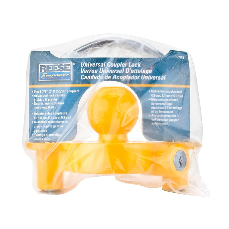 Universal Reese Towpower Coupler Lock, Yellow 55003