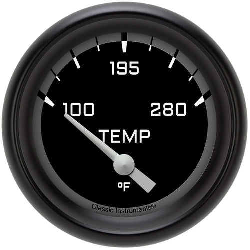 Classic Instruments AX226GBPF-04 Gray Autocross 2 5/8"" Short Sweep Water Temperature Gauge